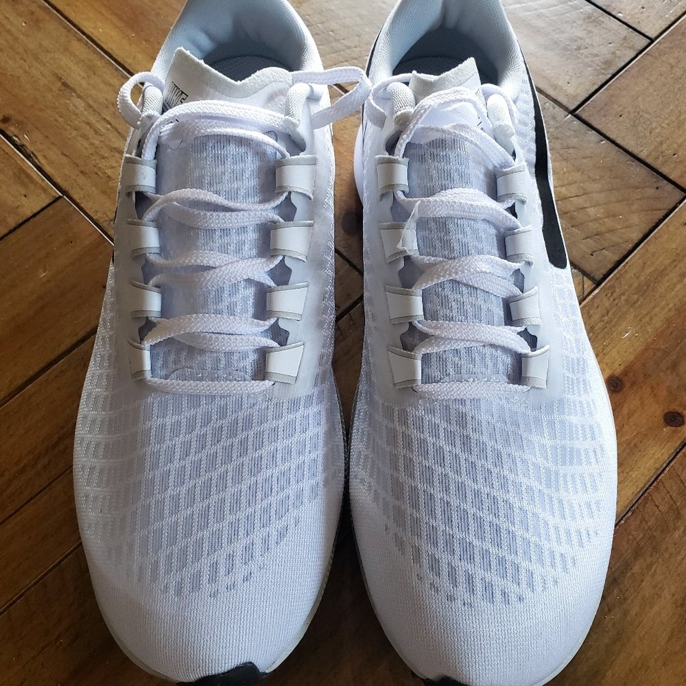 SZ 10 Nike Air Zoom Pegasus 37 Pure Platinum White Running Shoes BQ9646 100